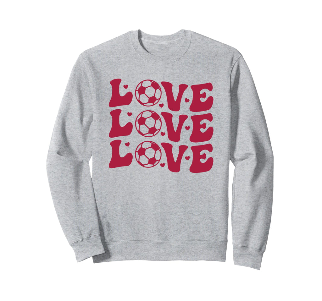 Soccer Valentines Day Love Sweatshirt - Casual Everyday Wear for Adults
