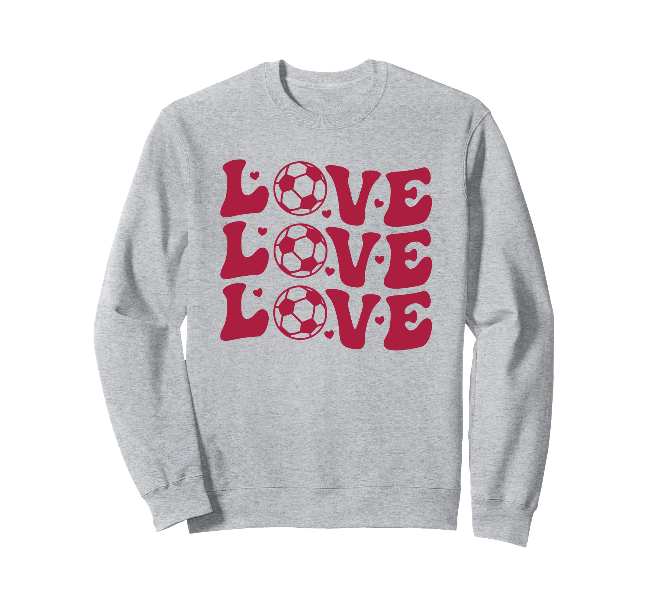 Soccer Valentines Day Love Sweatshirt - Casual Everyday Wear for Adults