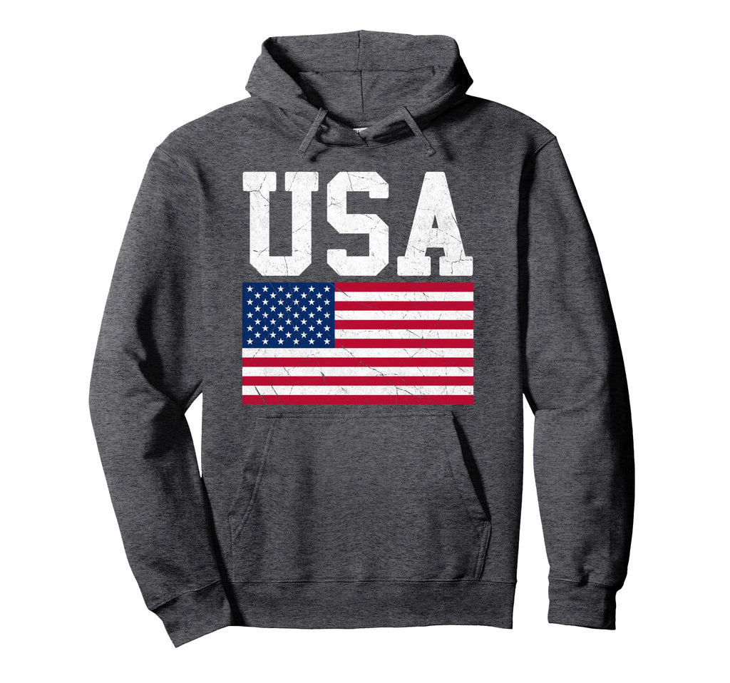 American Flag Usa Patriotic July 4Th Us Hoodie - Novelty Apparel for Adults