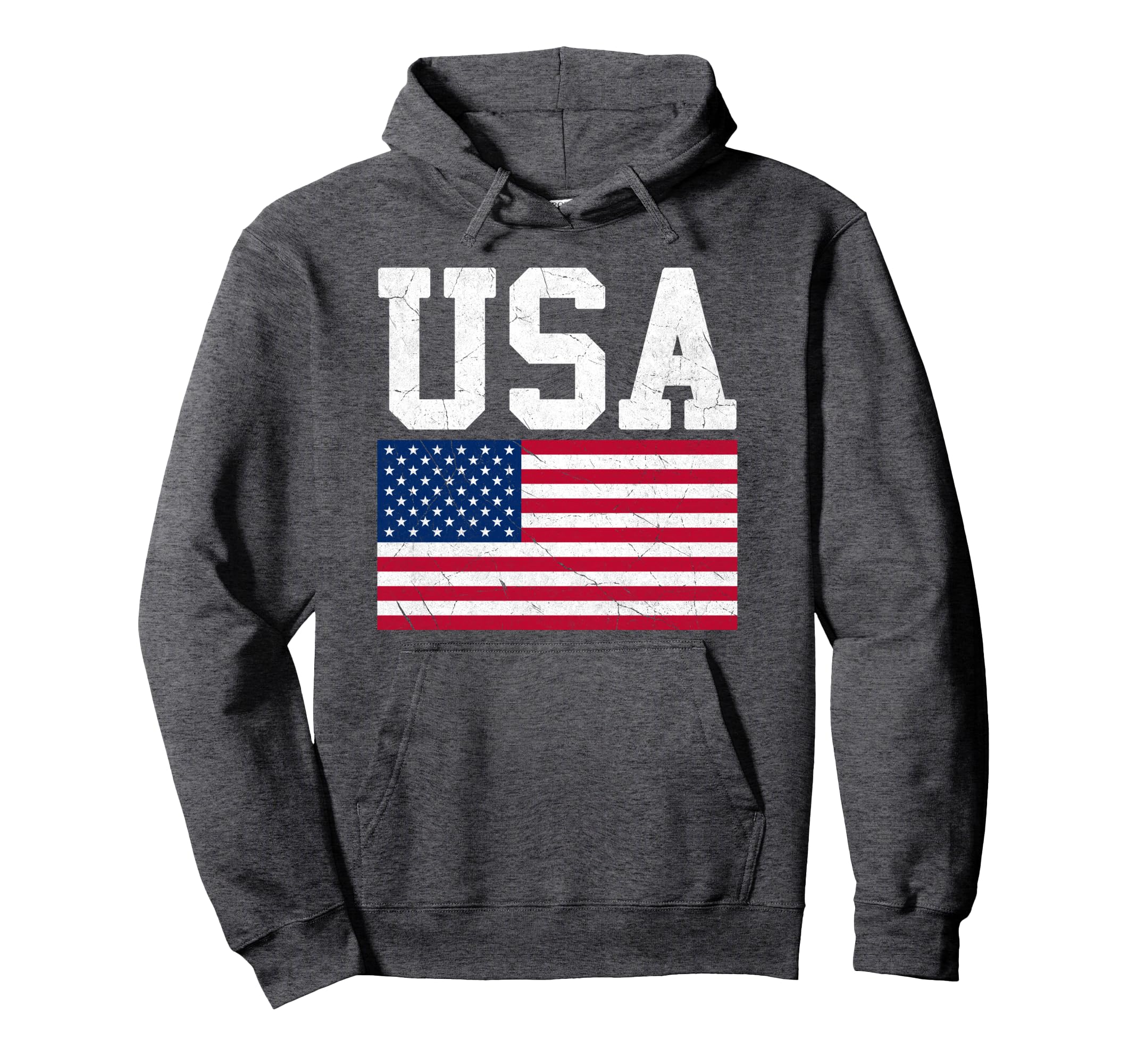 American Flag Usa Patriotic July 4Th Us Hoodie - Novelty Apparel for Adults