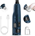 Casfuy Dog Nail Grinder Quiet - (45db) 6-Speed Pet Nail Grinder with 2 LED Lights for Large Medium Small Puppy Dogs/Cats, Professional 3 Ports Rechargeable Electric Dog Nail Trimmer with Dust Cap
