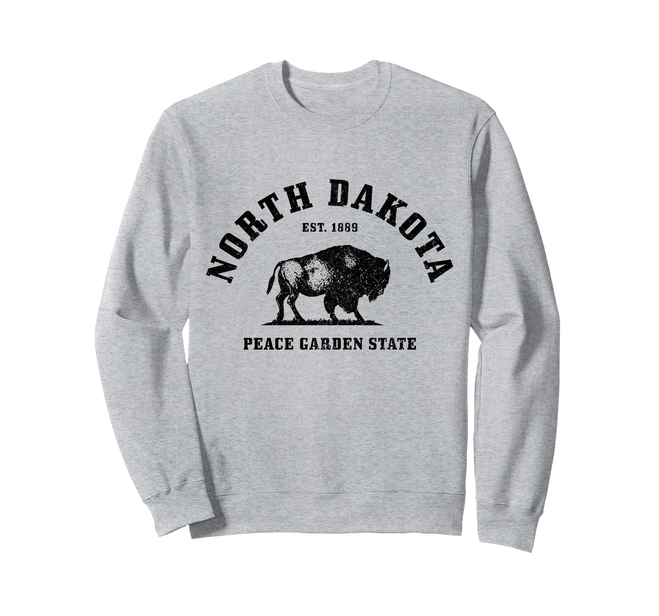 North Dakota Bison Buffalo Sweatshirt - Aesthetic Graphic for Adults