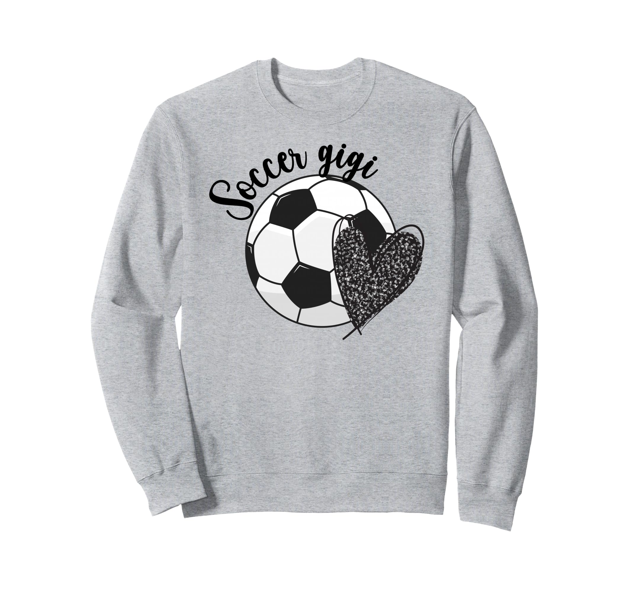 Soccer Gigi Grandma Heart Gigi Sweatshirt - Trendy Graphic for Adults