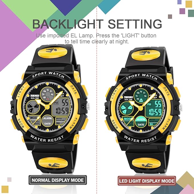 ATIMO LED Multi Function Waterproof Watch for Kids - Kids Gifts