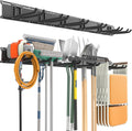 EVERHANGER Garage Tool Storage Organizer, Wall Mount Garden Tool Rack Organization, Heavy Duty Folding Chair Hangers with 6 Adjustable Hooks, Max Load 450lb, 48inch