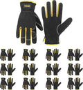 HANDLANDY Leather Work Gloves for Men & Women, Reinforced Durable Garden Gloves, Cowhide Working Glove for Gardening