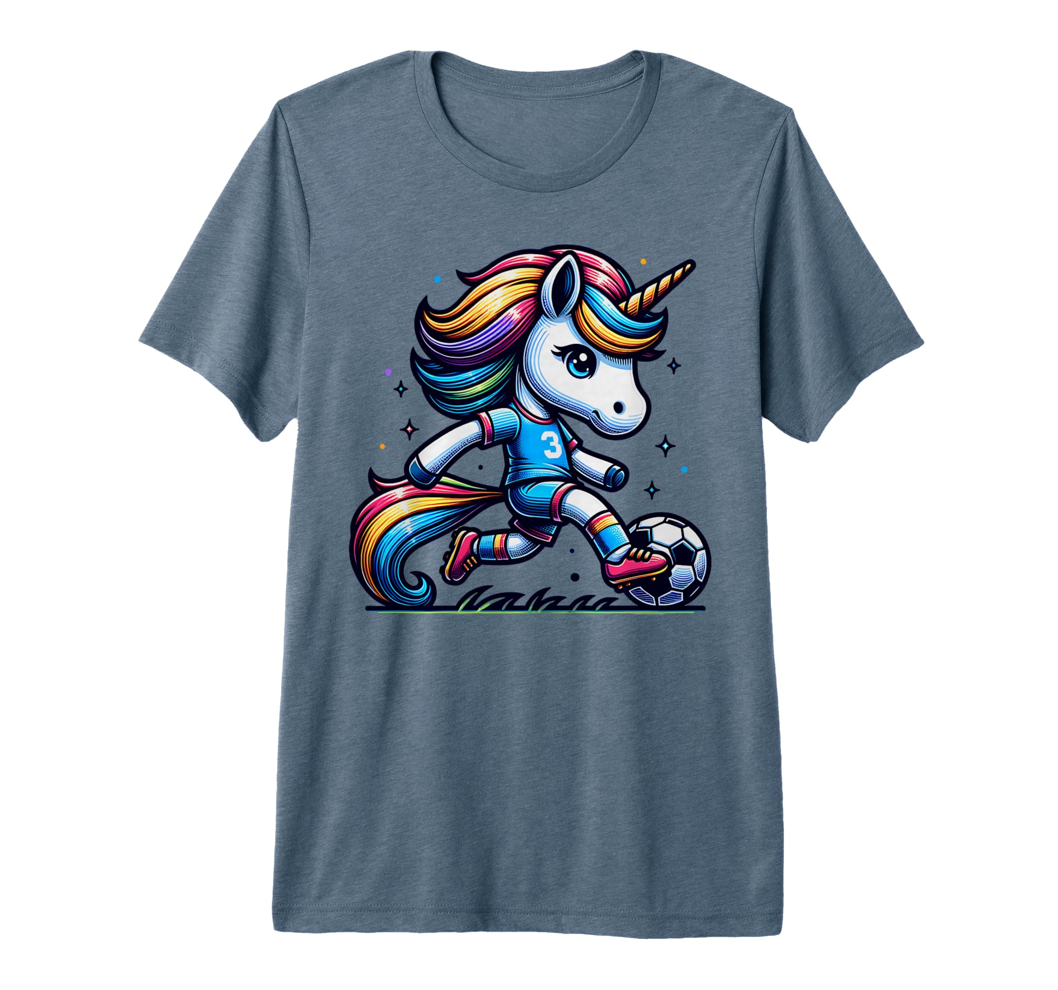 Footballer Unicorn Fans Soccer Team T-Shirt - Minimalist Print for Adults