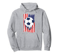 Usa Flag Football Hoodie - Streetwear Style Unisex