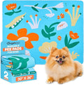 BurgeonNest Washable Pee Pads for Dogs, 2 Pack 30''x36'' Super Absorbent, Leakproof & Non-Slip Reusable Potty Pads for Dogs, Puppy, Playpen, Crate, Whelping Box, Potty Training, Blue
