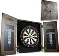 Barrington Dartboard Multiple Styles Pre-Assembled Wood Dartboard Cabinet Collection with 18” Bristle Dartboard & Steel Tip Dart Set, Perfect for Cricket Games