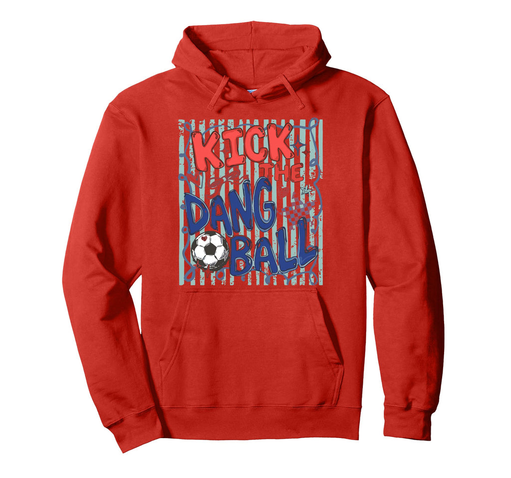 Kick Dang Ball Soccer Ball Game Day Hoodie - Minimalist Print Men Women