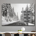 Personalized Father's Day Family Names Street Custom Multi-Name Date of Birth Vintage Street Sign Happy Fathers Day Poster Canvas Wall Art Best Gifts for Dad Husband from Daughter Son Wife Kids #19