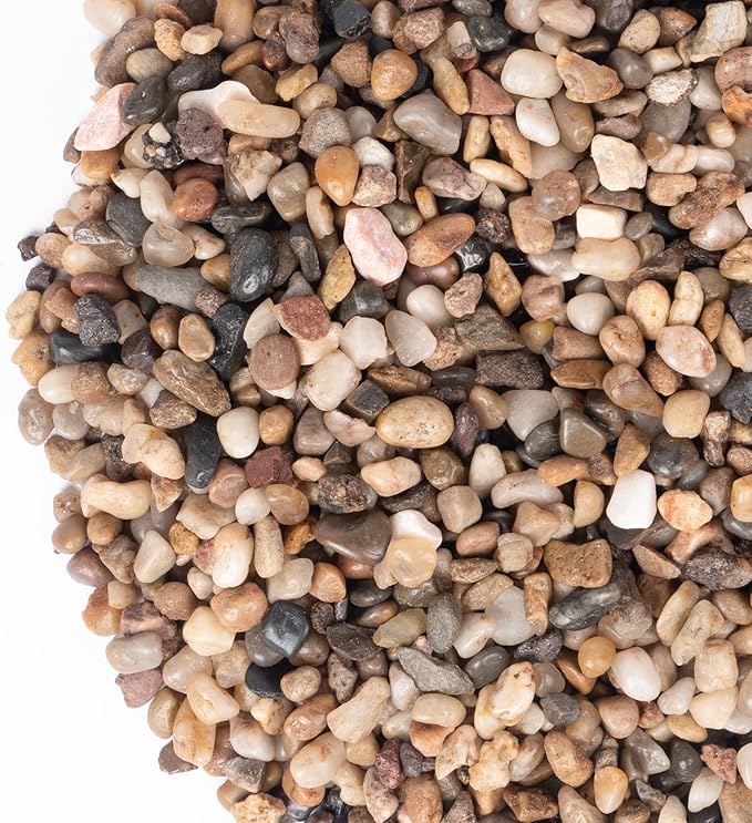 GASPRO Drainage Pebbles for Indoor Plants, 1/5 Inch Small Rocks for Potted Plants, Decorative Pebbles for Succulent, Cactus, Crafts, Bamboo, Pea Gravel for Landscaping, Aquarium, Fish Tank, 5lbs