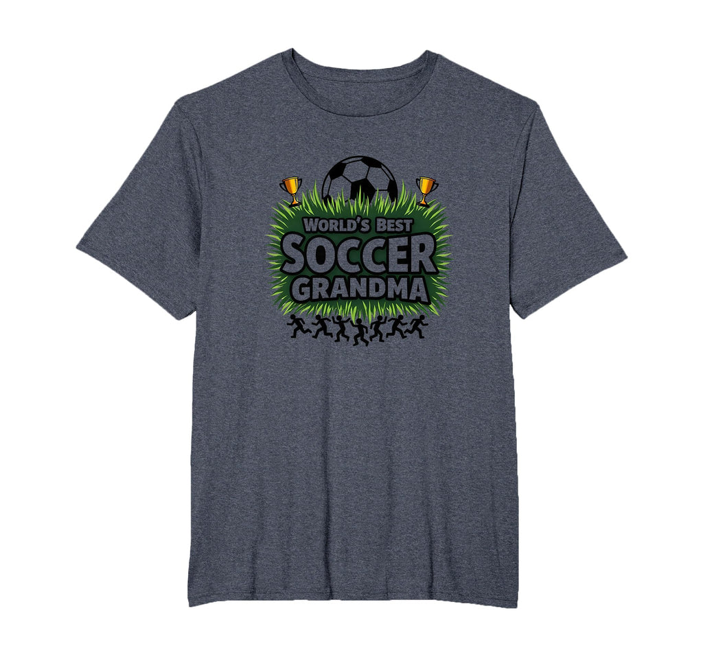 Worlds Best Soccer Grandma Champion Mens T-Shirt - Novelty Apparel Unisex
