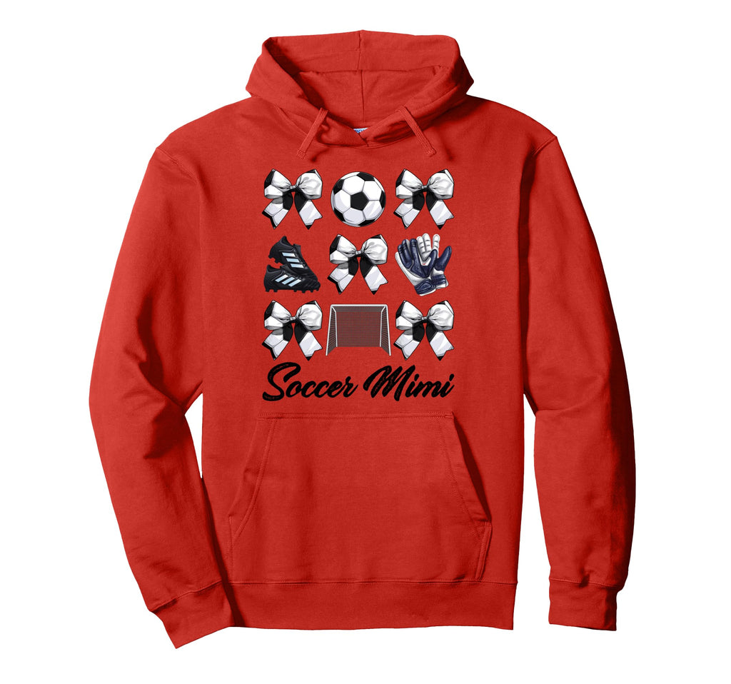 Soccer Mimi Bow Soccer Mom Mommy Mothers Day Hoodie - Graphic Print Unisex