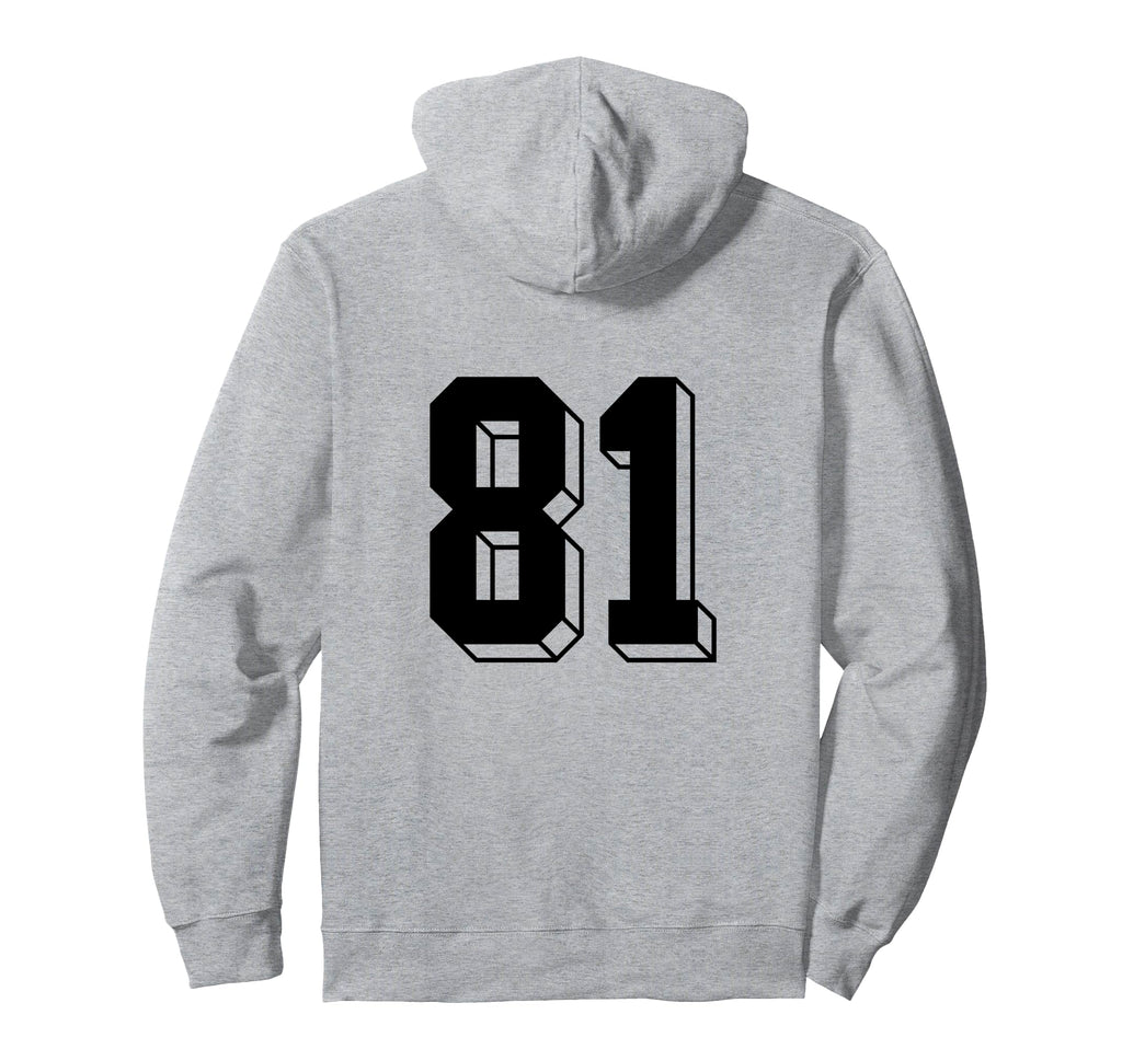 Number 81 Backside 80S 90S Team Jersey Hoodie - Trendy Graphic Men Women