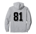 Number 81 Backside 80S 90S Team Jersey Hoodie - Trendy Graphic Men Women
