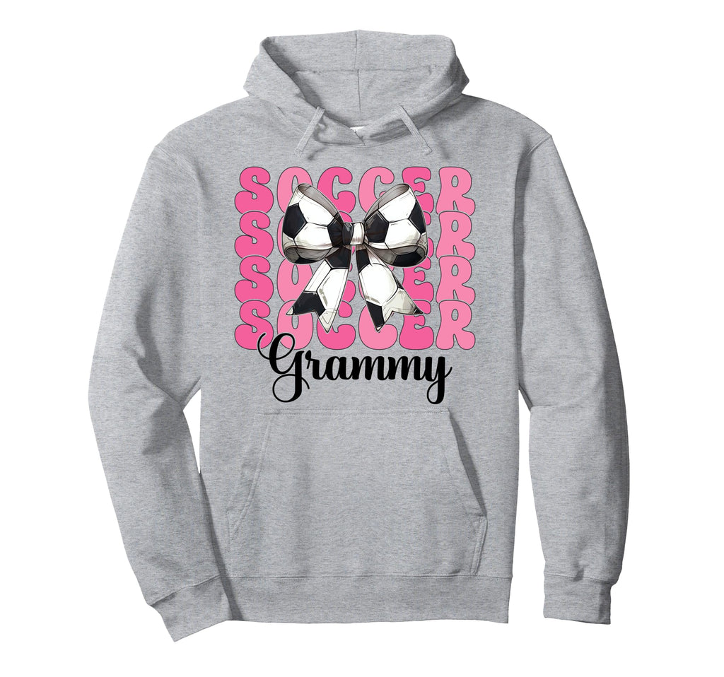 Soccer Grammy Soccer Grandma Coquette Hoodie - Unique Graphic for Adults