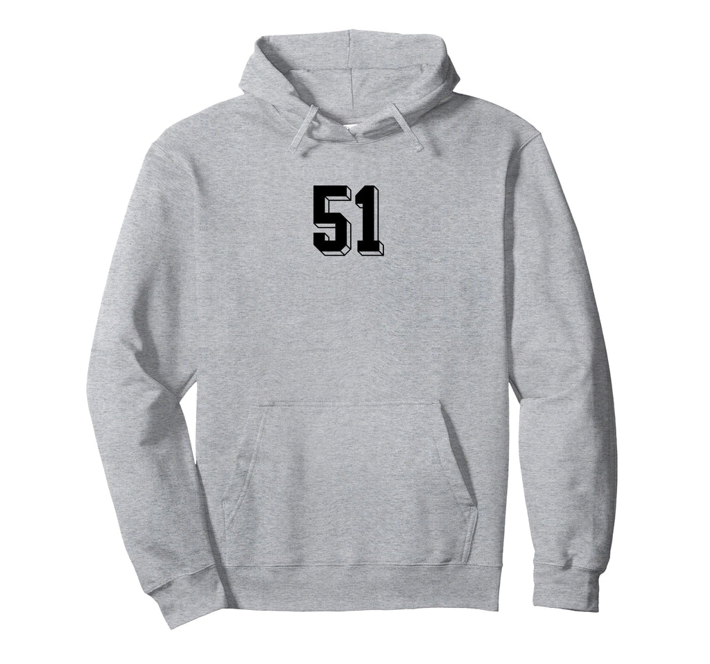 Number 51 80S 90S Soccer Team Jersey Hoodie - Custom Art Print for Adults