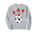 Soccer Balls Snowman Winter Sports Team Sweatshirt - Unique Graphic Unisex