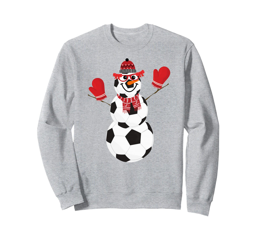 Soccer Balls Snowman Winter Sports Sweatshirt - Novelty Apparel Men Women