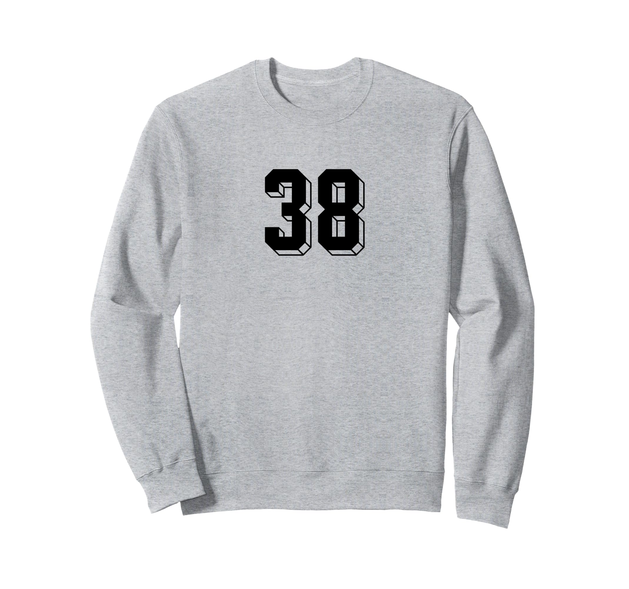 Number 38 80S 90S Soccer Team Sweatshirt - Minimalist Print for Adults