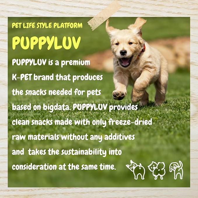 Puppyluv Treat - Freeze Dried Capelin Dog & Cat Treats, Rich Fish Oil with Omega 3 Fatty Acides to Support Skin and Coat, Whole Fish, Grain Free, 2.3oz