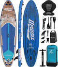 UPWELL 10'6"/11'/11'6" Inflatable Paddle Board, Stand Up Paddlboard for Youth & Adults, Stable Design, Premium SUP Accessories, Backpack, Leash, Hand Pump, Fins