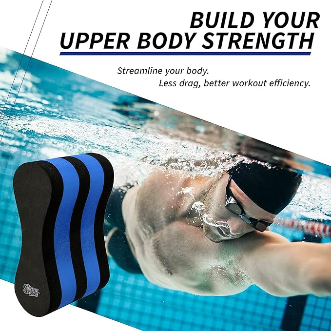 Sunlite Sports EVA 5-Layer Pull Buoy Leg Float - Pool Training Aid, Legs and HIPS Support for Adults, Kids, and Beginners, for Swimming Stroke