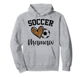 Soccer Mamaw Leopard Heart Funny Hoodie - Casual Everyday Wear Unisex