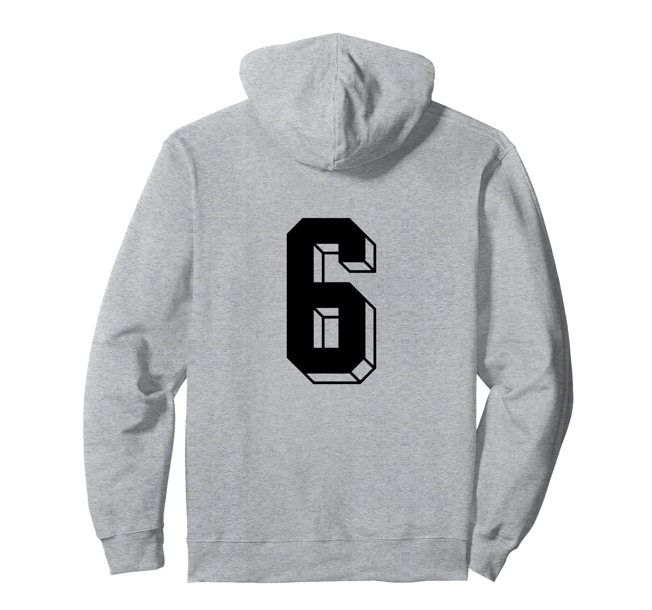 Number 6 Backside 80S 90S Team Jersey Hoodie - Trendy Graphic for Adults