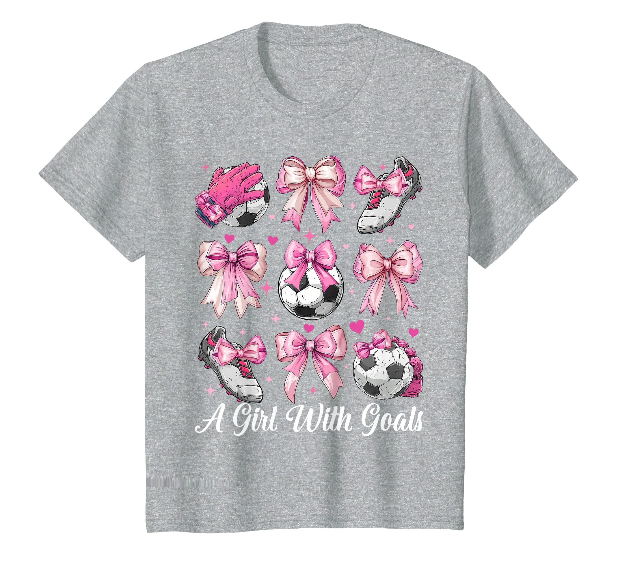 Soccer Player Soccer Coquette Bow T-Shirt - Custom Art Print Men Women