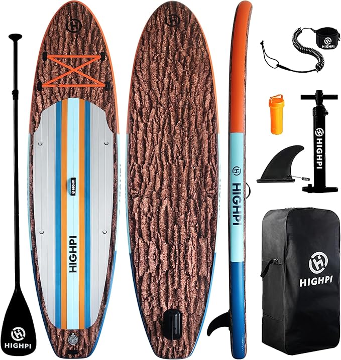 Highpi Inflatable Stand Up Paddle Board for Youth and Adults – Wide Sup with Premium Accessories, Blow Up Paddleboard for Surfing, Fishing, Yoga & More