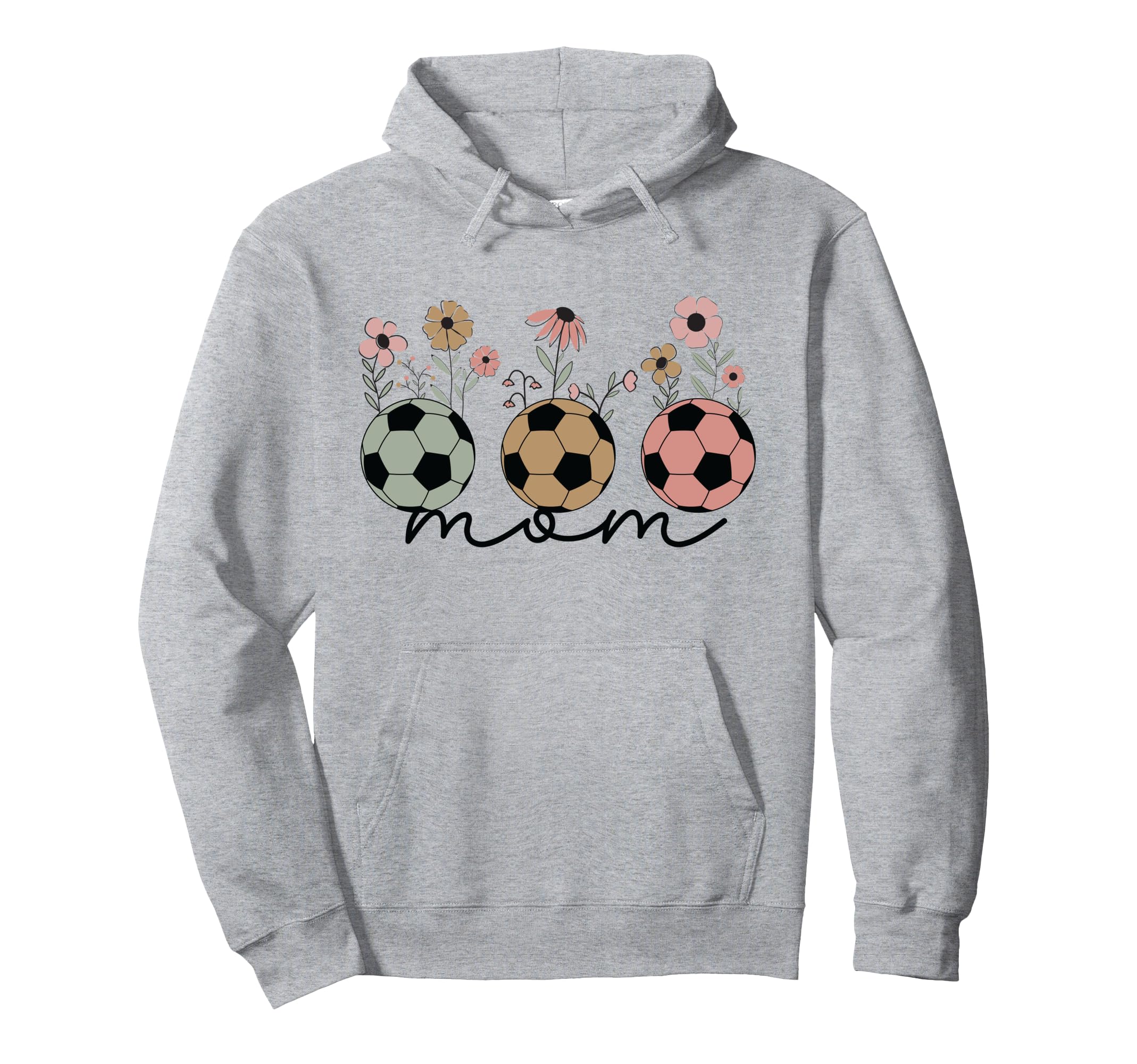 Soccer Mom Mama Wildflower Floral Spring Hoodie - Fun Novelty Design Unisex