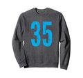 Number 35 Distressed Sport Team Sweatshirt - Aesthetic Graphic Men Women