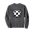 Soccer Ball Heart Mom Fan Casual Sweatshirt - Minimalist Print Men Women