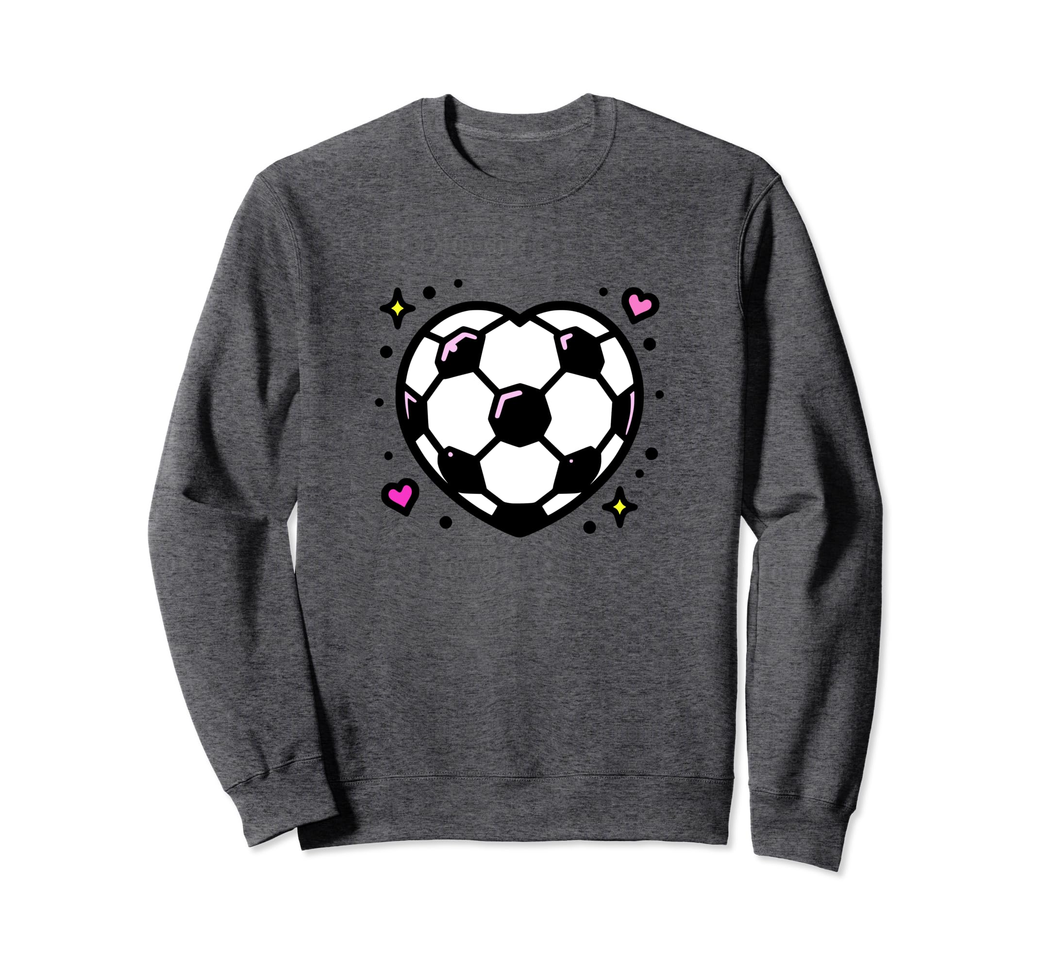 Soccer Ball Heart Mom Fan Casual Sweatshirt - Minimalist Print Men Women