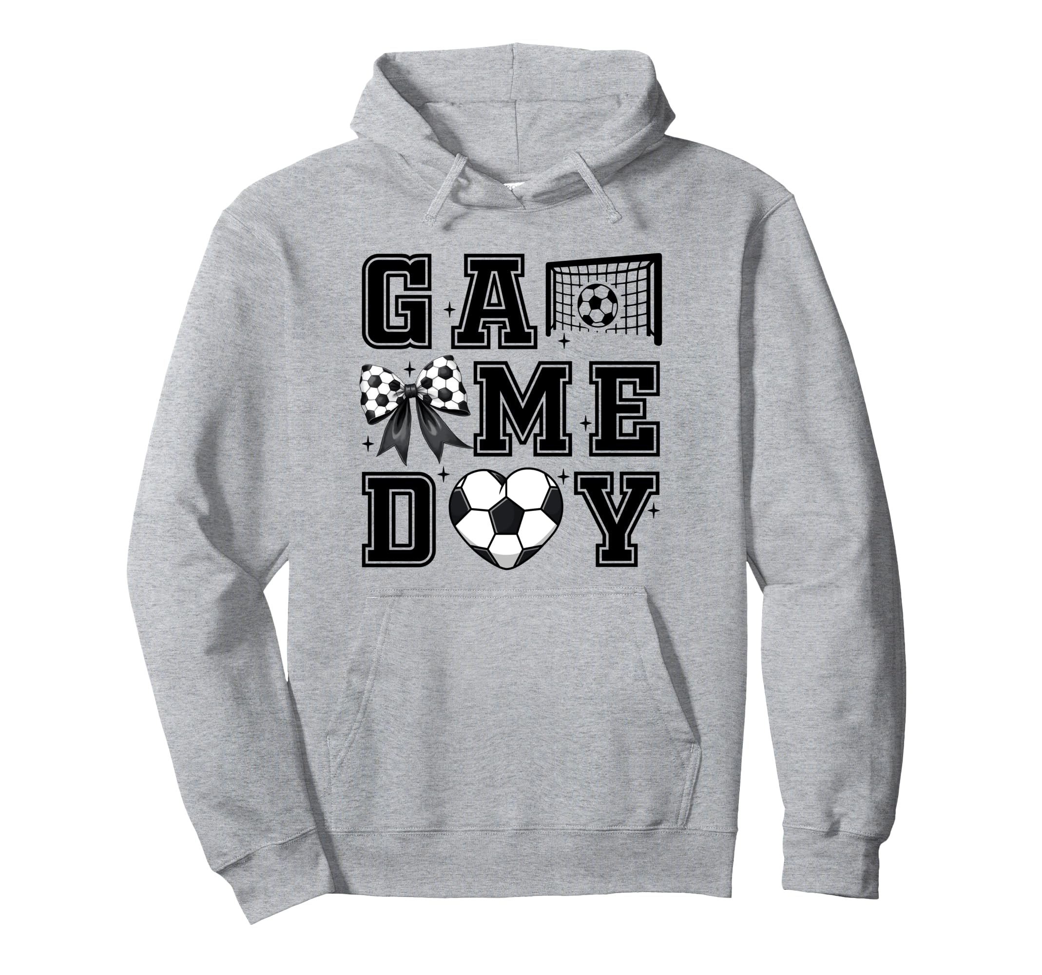 Soccer Coquette Bow Gameday Cheer Mom Hoodie - Unique Graphic for Adults