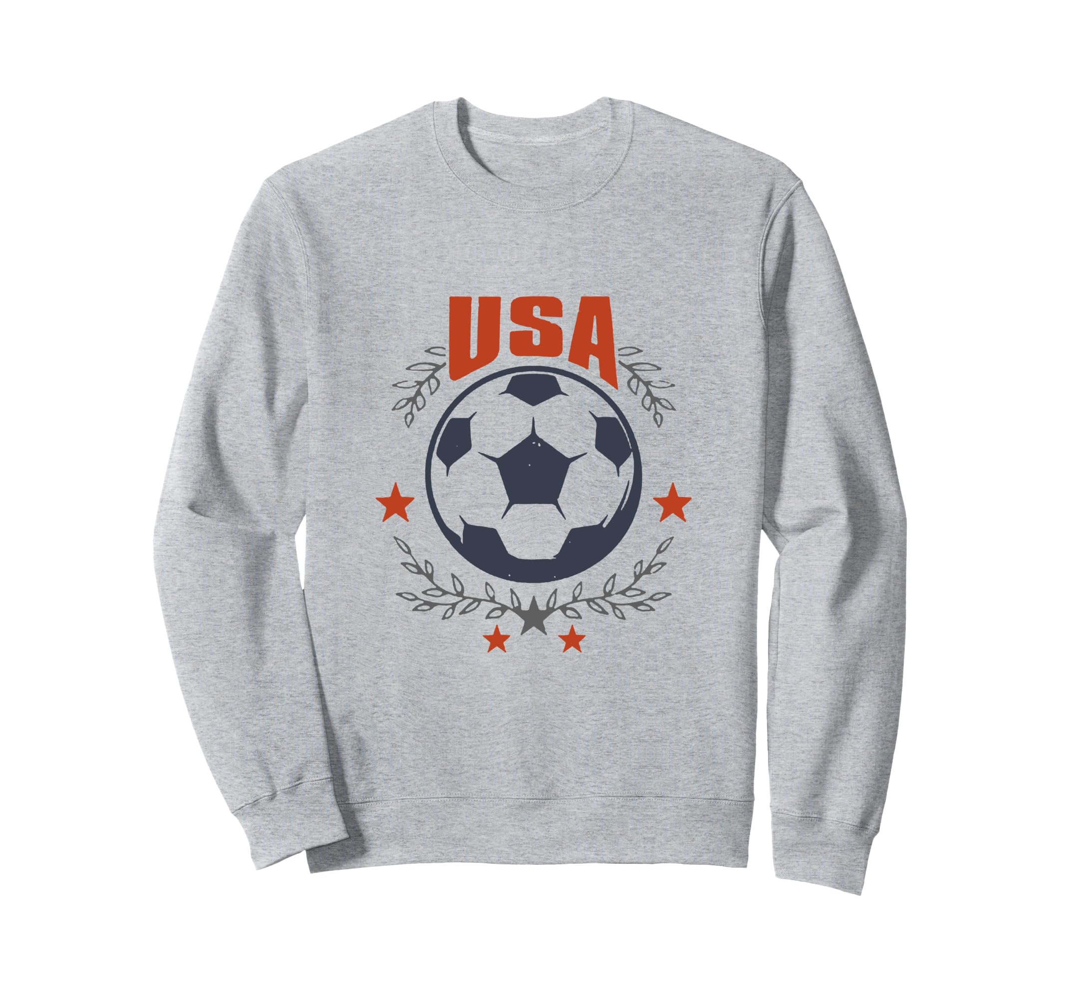 Usa Soccer Ball Stars Laurel Sweatshirt - Custom Art Print Men Women