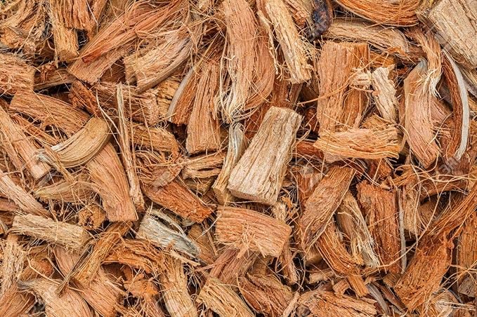 Organic Coco Chips for Plants (10lbs) - Coco Coir Chips - Coconut Husk Chips for Potting Soil, Garden Soil, & Seed Starter Soil - Coconut Mulch for Garden - Compressed Coconut Chips for Plants