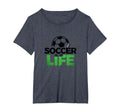 Soccer Is Life Passionate Fan Sports T-Shirt - Novelty Apparel for Adults