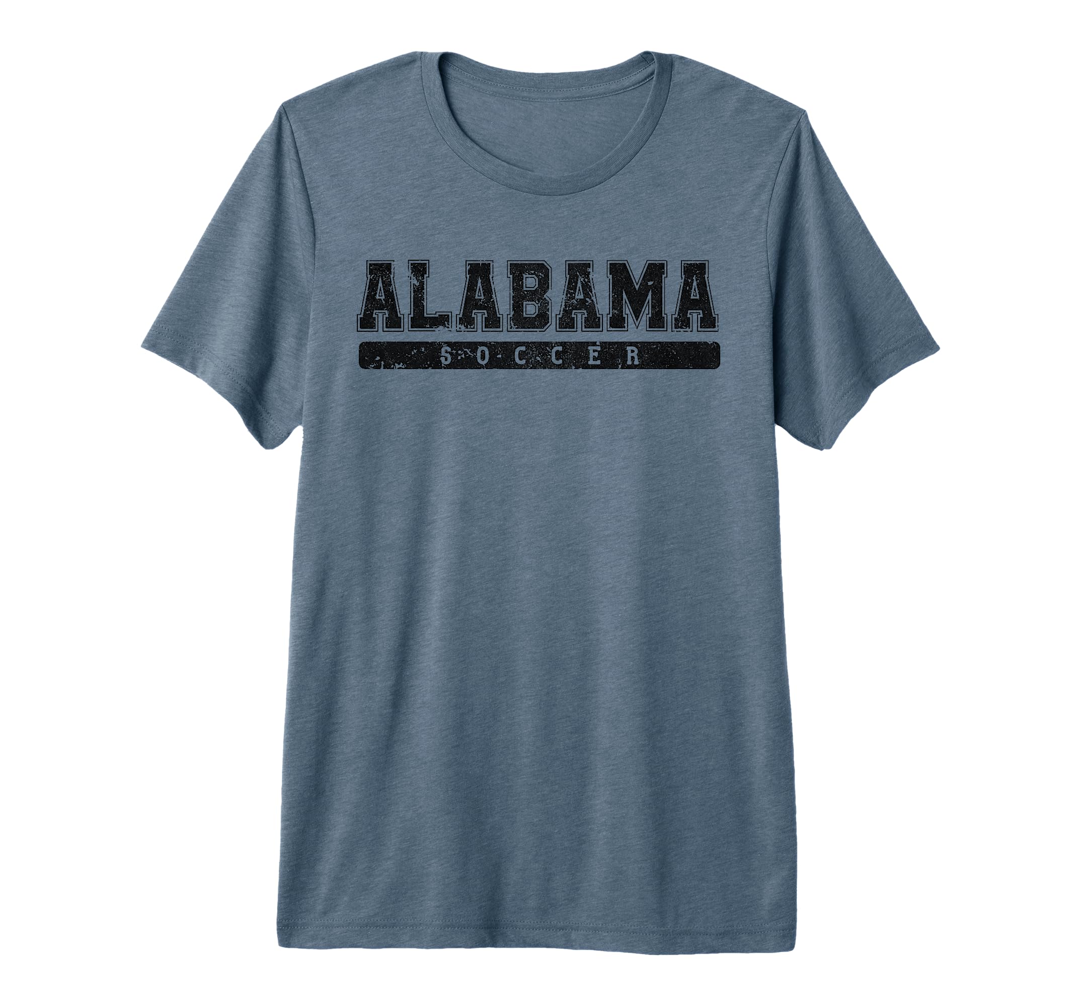 Alabama Soccer Black Text Tri Blend T-Shirt - Custom Art Print Unisex