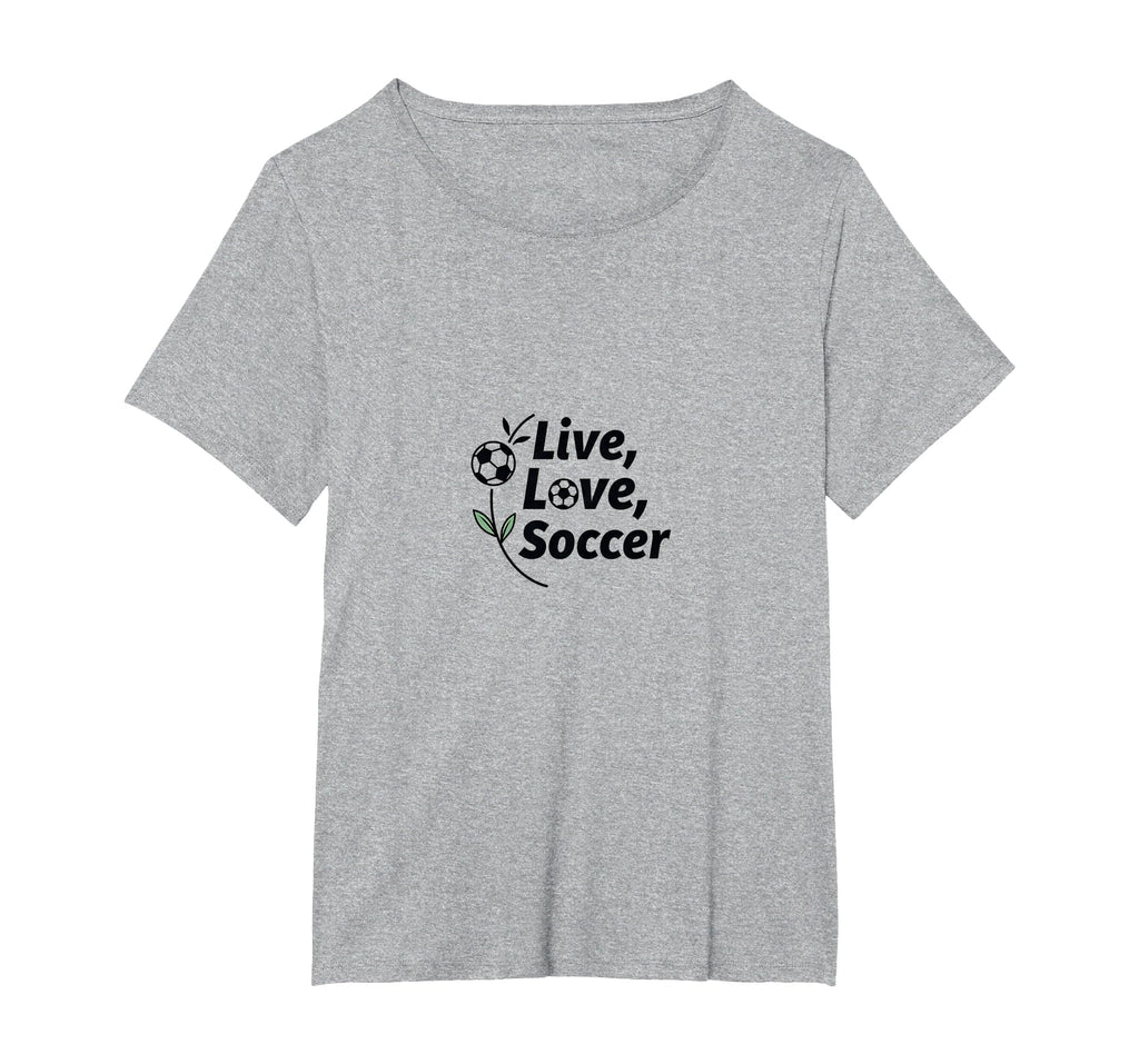 Live Love Soccer Womens Sports Passion T-Shirt - Trendy Graphic Men Women