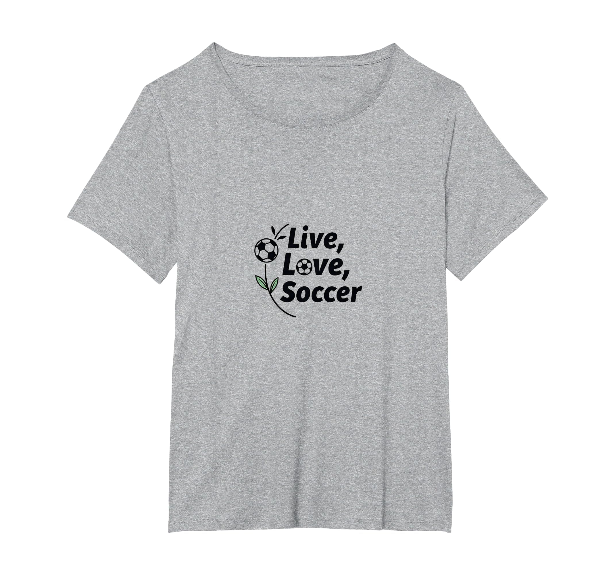 Live Love Soccer Womens Sports T-Shirt - Streetwear Style for Adults