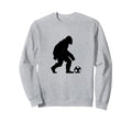 Funny Bigfoot Soccer Football Sweatshirt - Unique Graphic for Adults