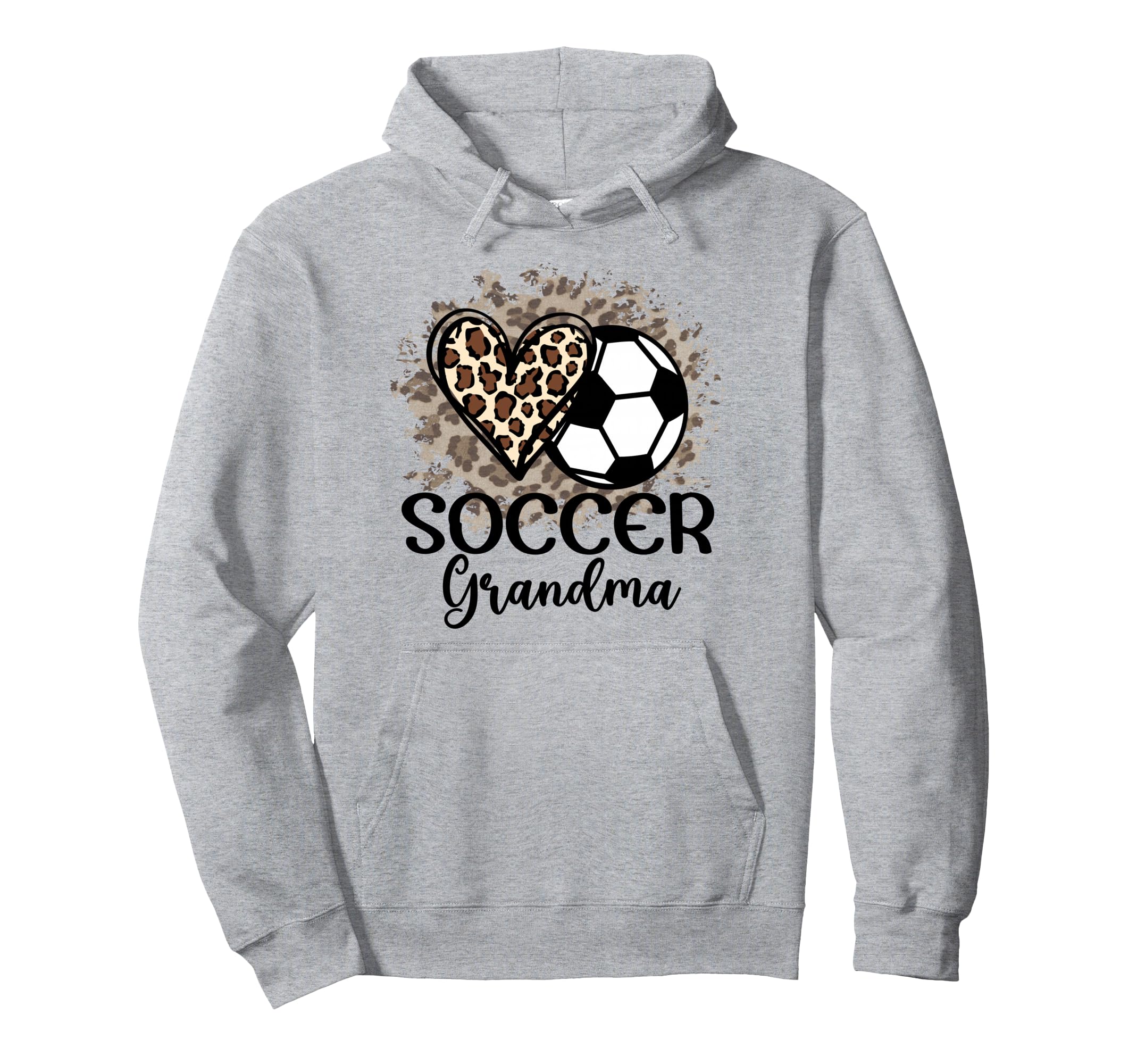 Soccer Grandma Funny Leopard Heart Hoodie - Streetwear Style Men Women
