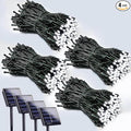 4 Pack 400 LED Solar String Lights for Outside, Solar Christmas Lights Outdoor Waterproof, Green Wire Twinkle Light with 8 Lighting Modes for Xmas Tree Wedding Party Garden Decorations (Cool White)