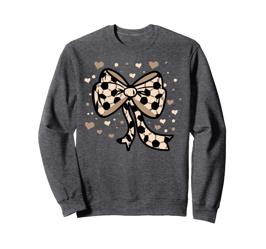 Soccer Ball Coquette Bow Game Day Sweatshirt - Custom Art Print Unisex