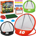 Vitality Sports Golf Chipping Net, 3PCS Pop-Up Golf Practice Net for Backyard, Indoor Outdoor Chipping Game with 3 Targets, 1 Hitting Mat, 20 Balls, Tee Box, Golf Gift for Men