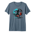 Powerful Soccer Kick Male Athletes T-Shirt - Minimalist Print Men Women